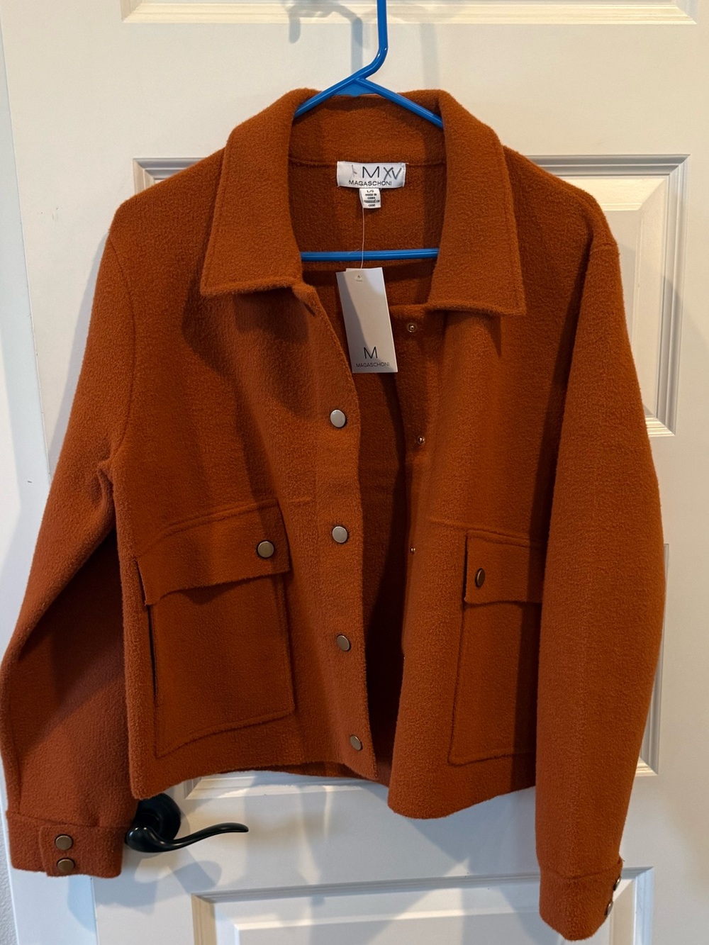 Magaschoni Rust Button-Front Utility Jacket - Picture 1 of 3